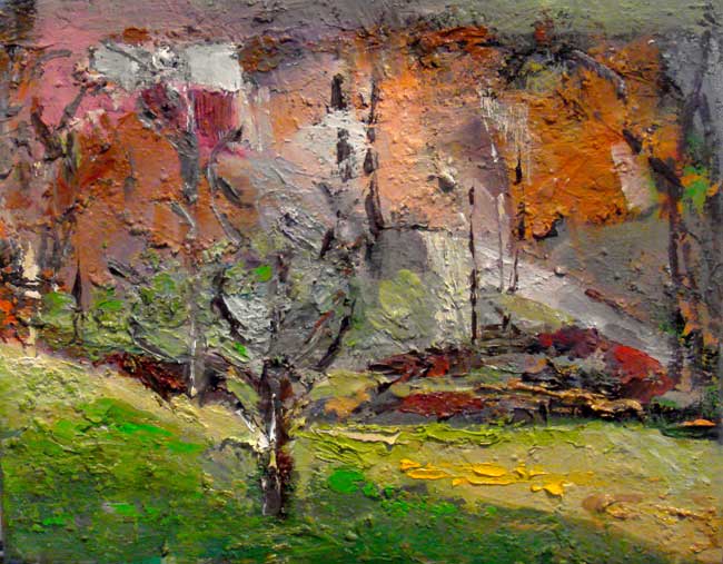 Bare Branches, 2012, oil on linen, 11 x 14 inches