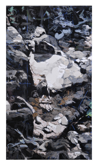 Dark Space, 2007, oil on linen, 64 x 36 inches