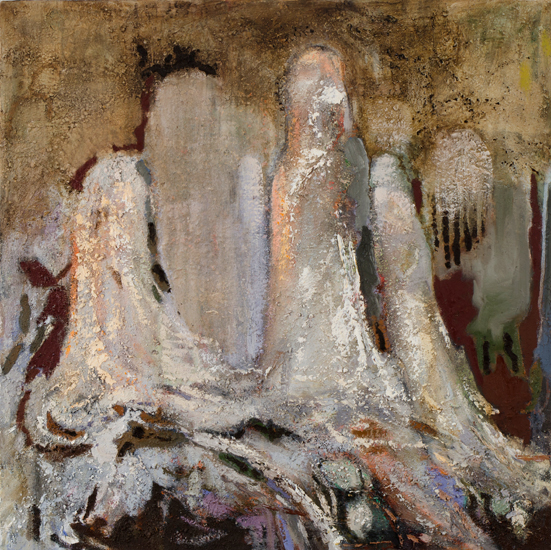 Together, 2011, oil on linen, 30 x 30 inches