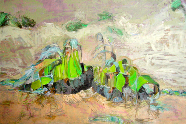 Marriage 2, 2003, oil on linen, 48 x 72 inches