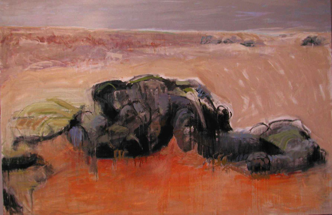 Plant as Beast, 2003, oil on linen, 48 x 72 inches