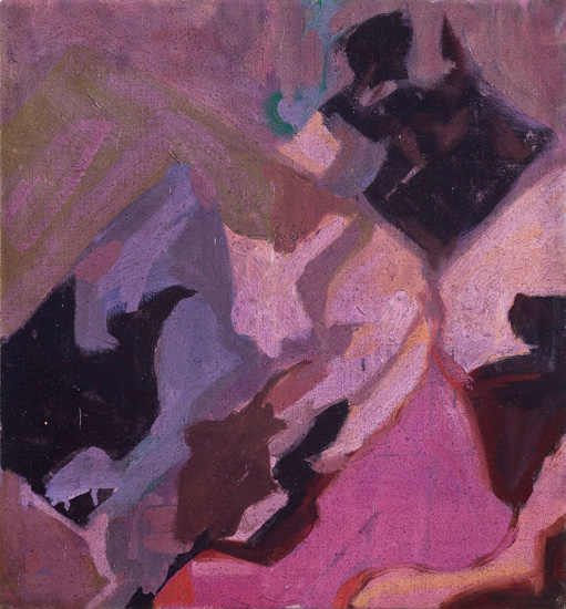 Violet Space, 2014, oil on linen, 14 x 14 inches