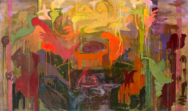 Primordial State, 2014, oil on linen, 48 x 80 inches