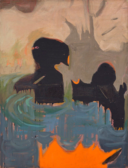 Mo and Jo, 2014, oil on linen, 42 x 32 inches