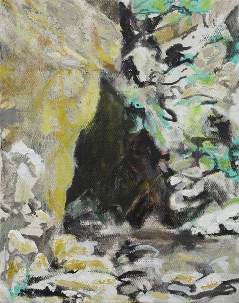 Cave, Stone Church II, 2019, oil on linen, 18 x 14 inches