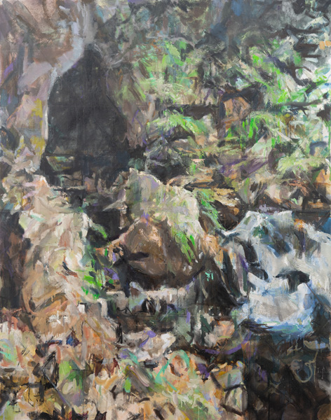 Cave, Stone Church III, 2019, oil on linen, 5 feet 4 inches x 4 feet 2 inches