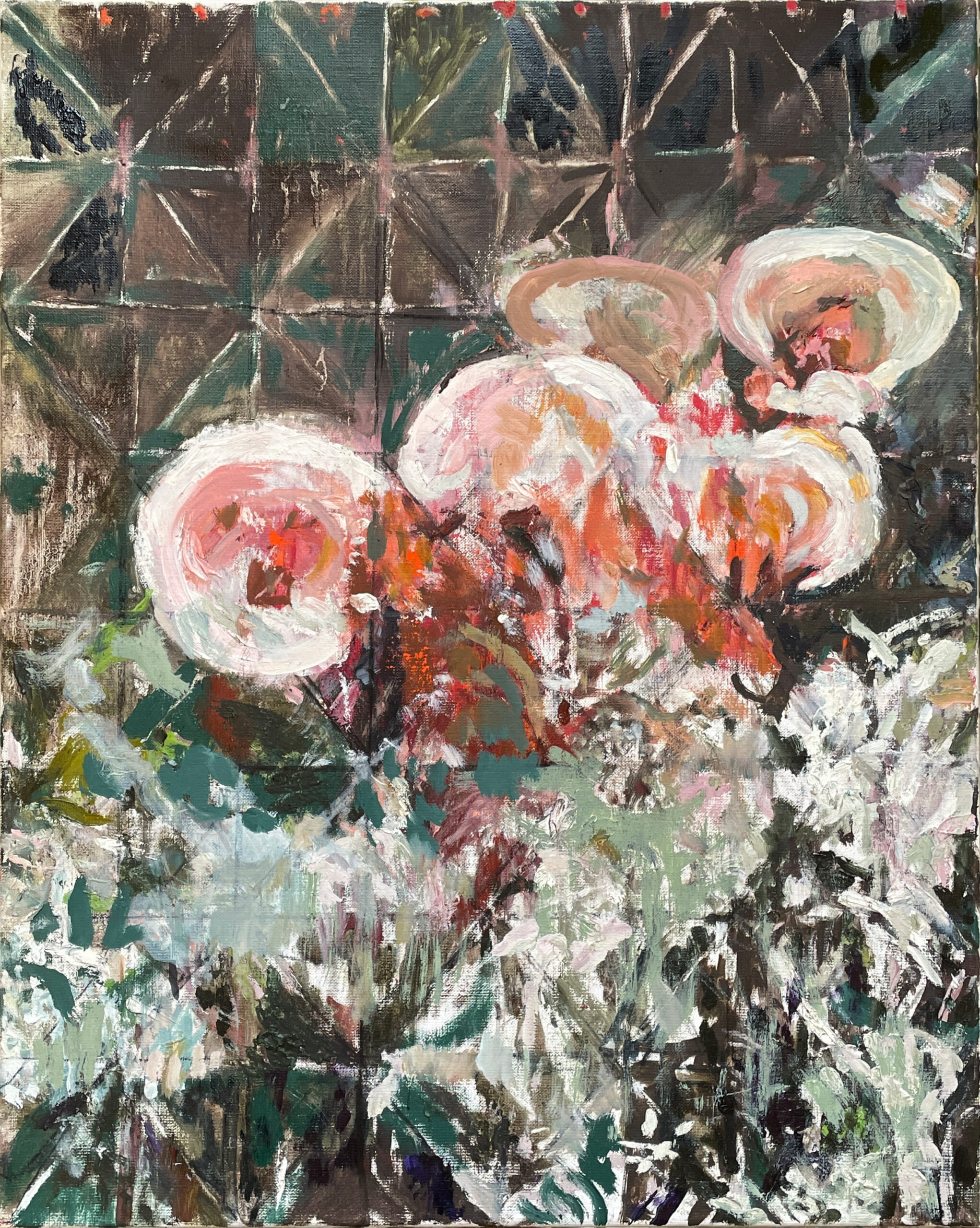 All Talked Out, 2025, oil on panel, 16 x 20 inches
