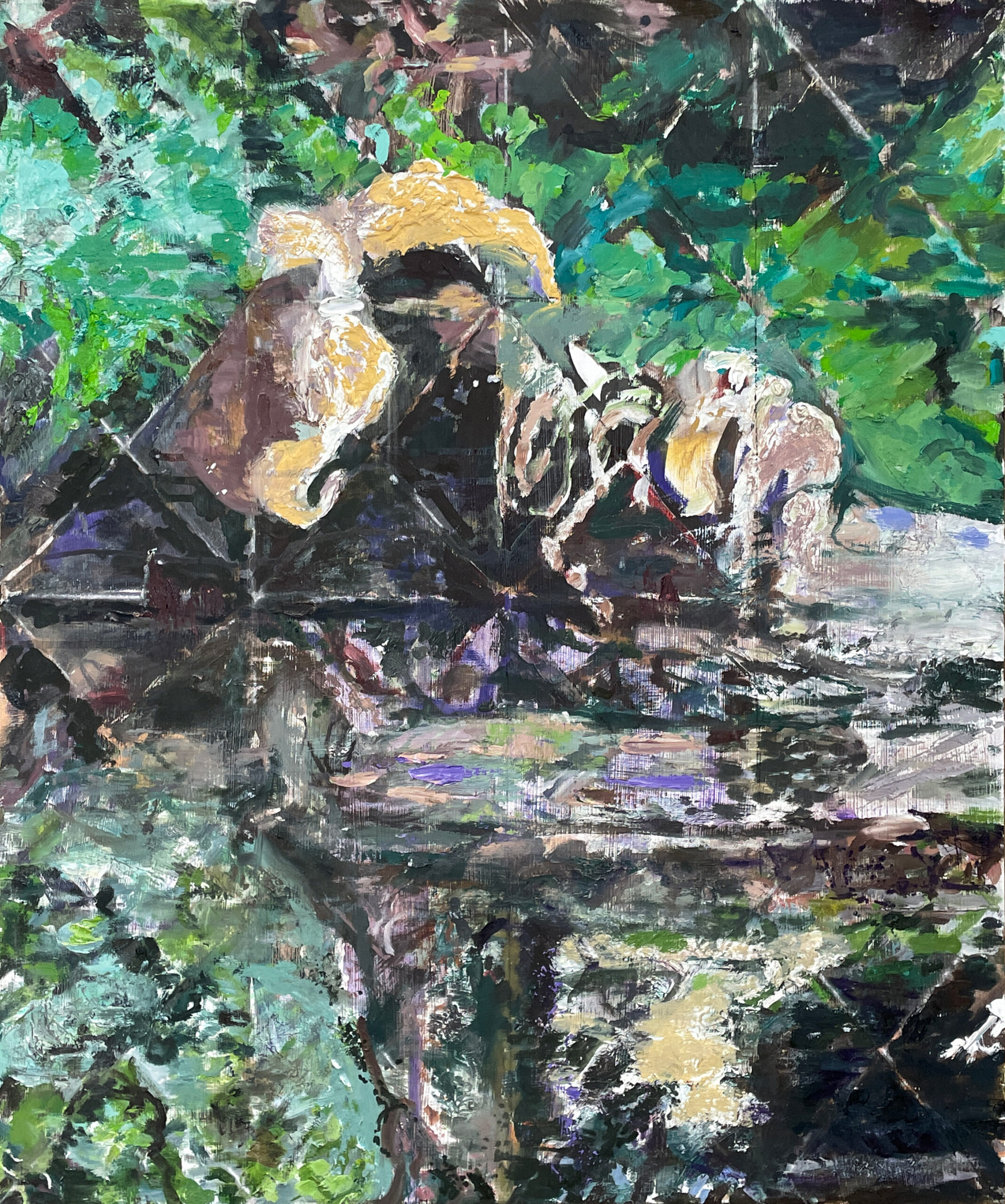 Cove, 2025, oil on panel, 25 x 21 inches