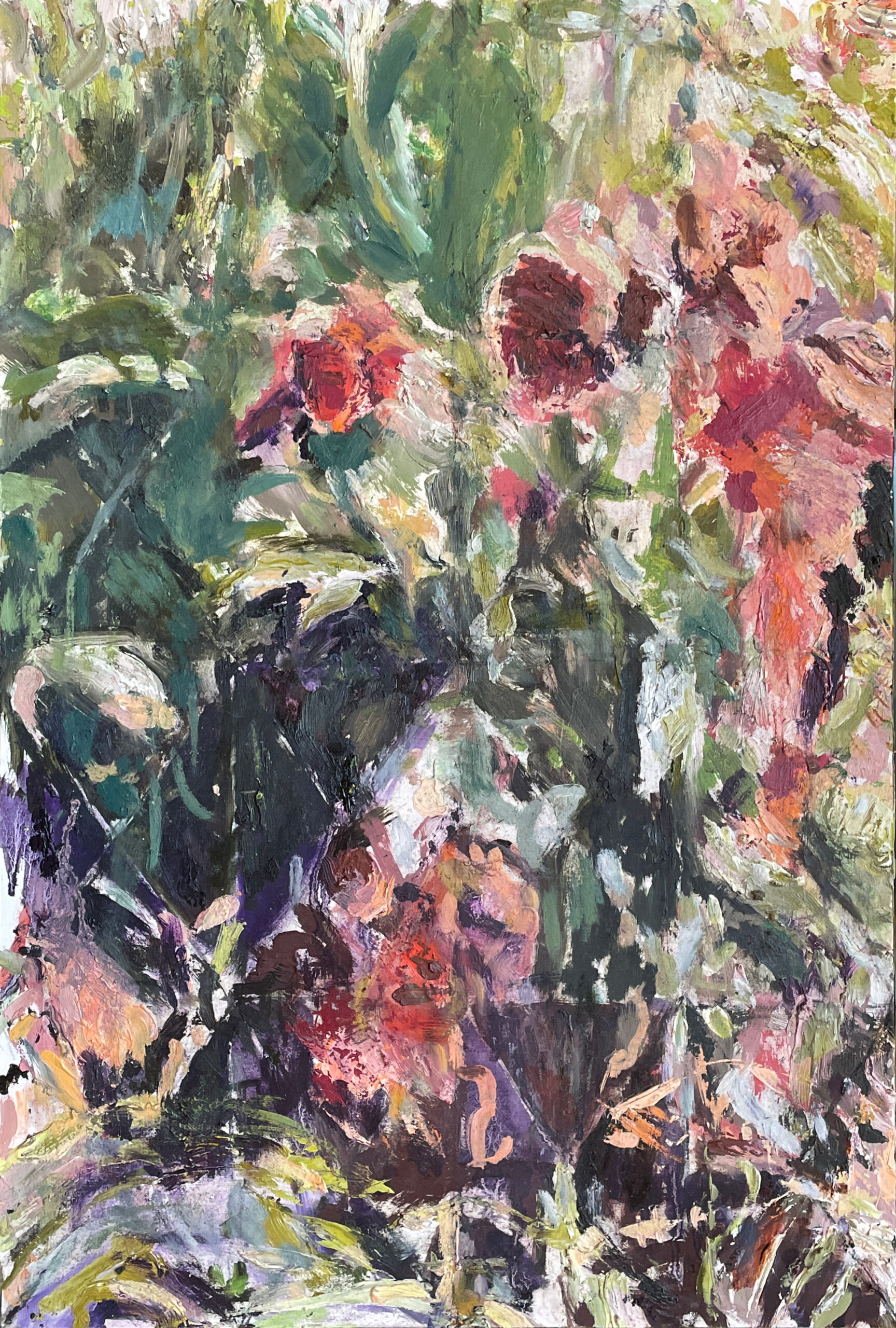 From Somewhere, 2025, oil on panel, 18 x 12 inches